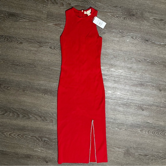 Michael Michael Kors red event cocktail rhinestone accents size XS - Picture 10 of 16